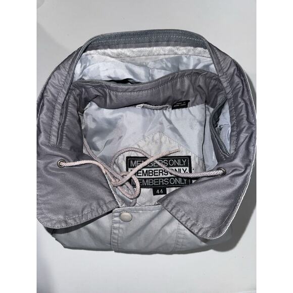 Vintage Members Only‎ Bomber Jacket Mens 44 Full Zip 80s 90s Retro Grandpa Hood - Picture 11 of 11